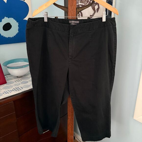 Liz Claiborne 18W Black Capri Pedal Pushers, Plus Size Audrey Hepburn Style Pant - Picture 2 of 8